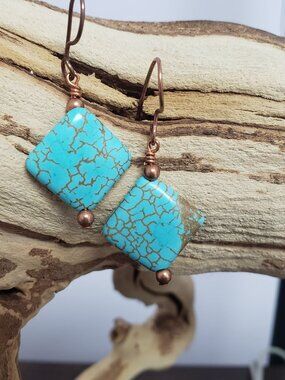 Turquoise and Copper Earrings